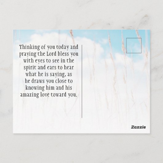 エペソ1:17知恵の啓示のための聖書祈りの言葉 ポストカード (裏面)