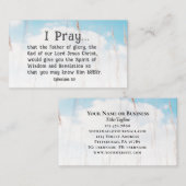 エペソ1:17知恵の啓示のための聖書祈りの言葉 名刺 (正面/裏面)