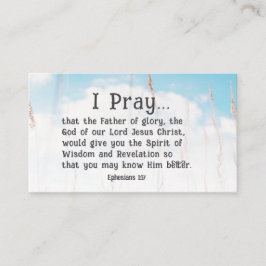 エペソ1:17知恵の啓示のための聖書祈りの言葉 名刺