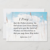 エペソ1:17聖書祈りの言葉知恵の啓示カード (正面)