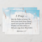 エペソ1:17聖書祈りの言葉知恵の啓示カード (正面/裏面)