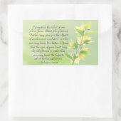 エペソ1:17-18知恵と啓示の霊 長方形シール (バッグ)