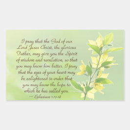 エペソ1:17-18知恵と啓示の霊 長方形シール
