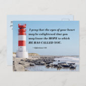 エペソ1:18私は希望祈を知るかもしれない ポストカード (正面/裏面)