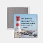 エペソ1:18私は希望祈を知るかもしれない マグネット (正面/裏面)