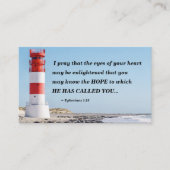 エペソ1:18私は希望祈を知るかもしれない 名刺 (正面)