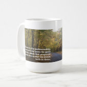 エペソ2:10聖書感動的の聖句 コーヒーマグカップ (正面左)