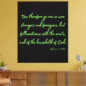 エペソ2:19 Bible Verse KJV Wall Art キャンバスプリント (インサイチュ (リビング))