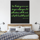 エペソ2:19 Bible Verse KJV Wall Art キャンバスプリント (インサイチュ (寝室))