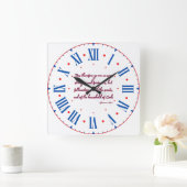 エペソ2:19 KJV聖書ローマ数字 スクエア壁時計 (ホーム)