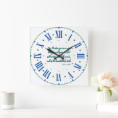 エペソ2:19 KJV聖書Verse IIローマ数字 スクエア壁時計 (ホーム)