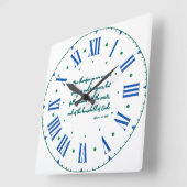 エペソ2:19 KJV聖書Verse IIローマ数字 スクエア壁時計 (傾斜)