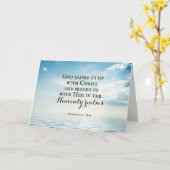 エペソ2:6神は私たちをキリストと共に育てた カード (黄色い花)