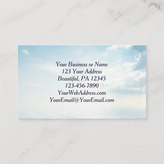 エペソ2:6神は私たちをキリストと共に育てた 名刺 (裏面)