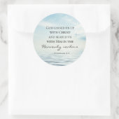 エペソ2:6神は私たちをキリストの聖書と共に育てた ラウンドシール (バッグ)