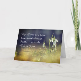 エペソ2:8恵みによって、あなた方は聖書を受け継救いでいる カード