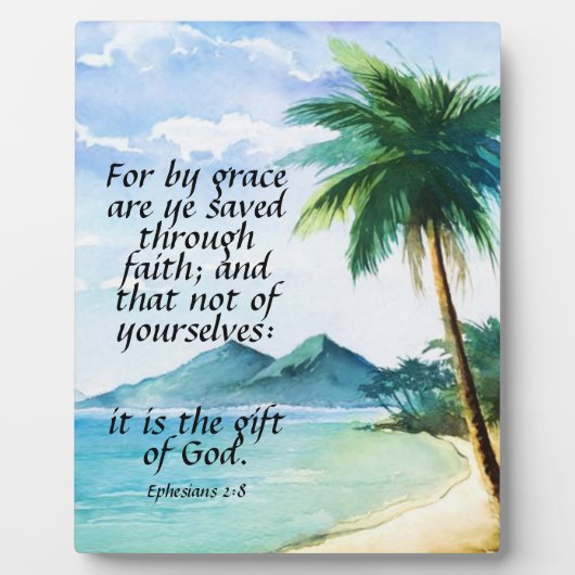 エペソ2:8 フォトプラーク (正面)