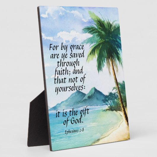 エペソ2:8 フォトプラーク (側面)