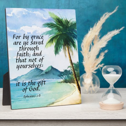 エペソ2:8 フォトプラーク (側面)