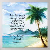 エペソ2:8 ポスター (正面)