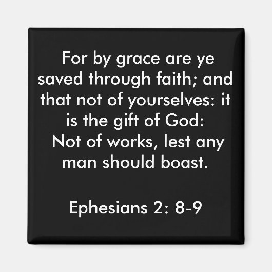 エペソ2:8-9磁石 マグネット (正面)