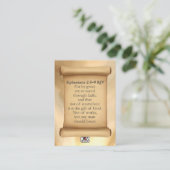 エペソ2:8-9 KJVカード 名刺 (スタンド正面)