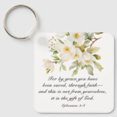 エペソ2:8 By Graceあなた方は聖書を救受けている キーホルダー (正面)