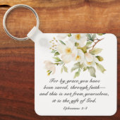 エペソ2:8 By Graceあなた方は聖書を救受けている キーホルダー (正面)