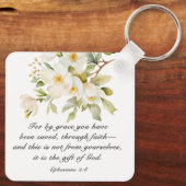 エペソ2:8 By Graceあなた方は聖書を救受けている キーホルダー (裏面)