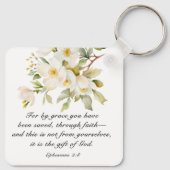 エペソ2:8 By Graceあなた方は聖書を救受けている キーホルダー (裏面)