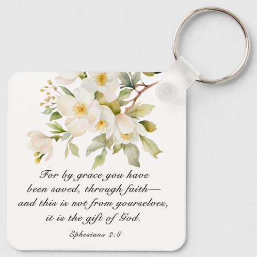 エペソ2:8 By Graceあなた方は聖書を救受けている キーホルダー (裏面)
