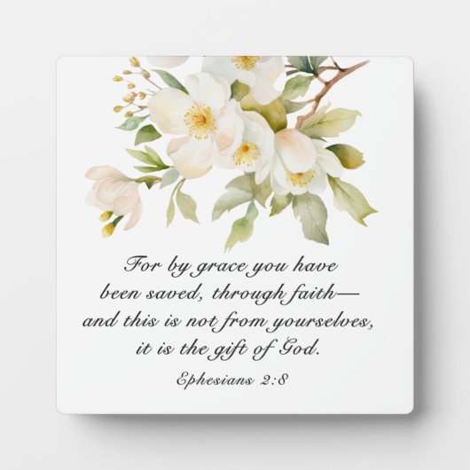 エペソ2:8 By Graceあなた方は聖書を救受けている フォトプラーク (正面)