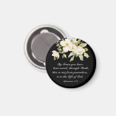 エペソ2:8 By Graceあなた方は聖書を救受けている マグネット (正面/裏面)