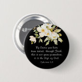 エペソ2:8 By Graceあなた方は聖書を救受けている 缶バッジ (正面&裏面)