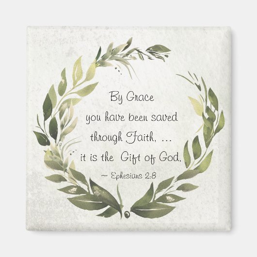 エペソ2:8 By Grace you have 救 been  マグネット (正面)