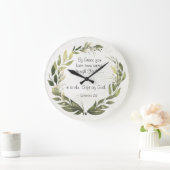 エペソ2:8 By Grace you have 救 been ラージ壁時計 (ホーム)