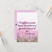 エペソ2:8 KJVバイブル聖なる書物、 経典Pic Greeting カード (正面/裏面インサイチュ)