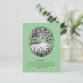 エペソ3:17彼の愛に根ざされる ポストカード (スタンド正面)