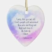 エペソ3:18キリストの愛は深いと広さがどれほどあるか セラミックオーナメント (右)