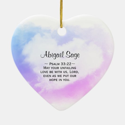 エペソ3:18キリストの愛は深いと広さがどれほどあるか セラミックオーナメント (裏面)