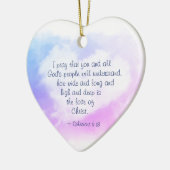 エペソ3:18キリストの愛は深いと広さがどれほどあるか セラミックオーナメント (左)