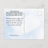 エペソ3:18キリストの愛は深いと広さがどれほどあるか ポストカード (裏面)