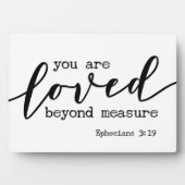 エペソ3:19あなたは大きな記号を超えて愛されている フォトプラーク (正面)