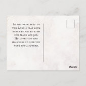 エペソ3:20もっと多くのことを行うことができる神へ ポストカード (裏面)