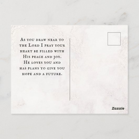 エペソ3:20もっと多くのことを行うことができる神へ ポストカード (裏面)