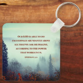 エペソ3:20わたしたちの神は可能である…山林 キーホルダー (裏面)