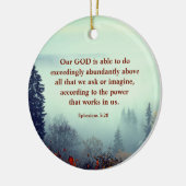エペソ3:20わたしたちの神は可能である…秋林 セラミックオーナメント (左)
