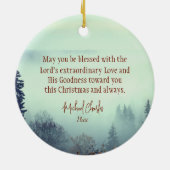 エペソ3:20わたしたちの神は可能である…秋林 セラミックオーナメント (裏面)