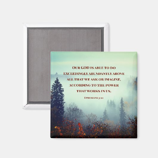 エペソ3:20わたしたちの神は可能である…秋林 マグネット (正面/裏面)