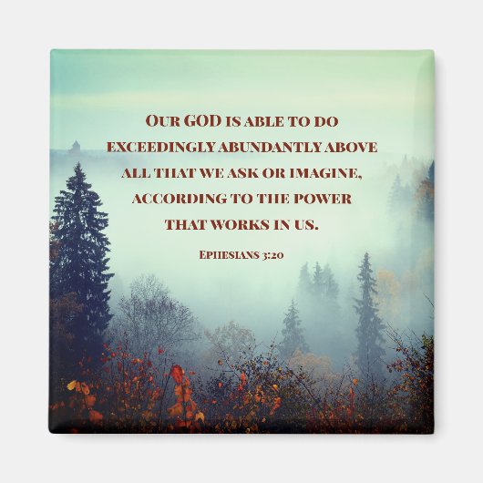 エペソ3:20わたしたちの神は可能である…秋林 マグネット (正面)